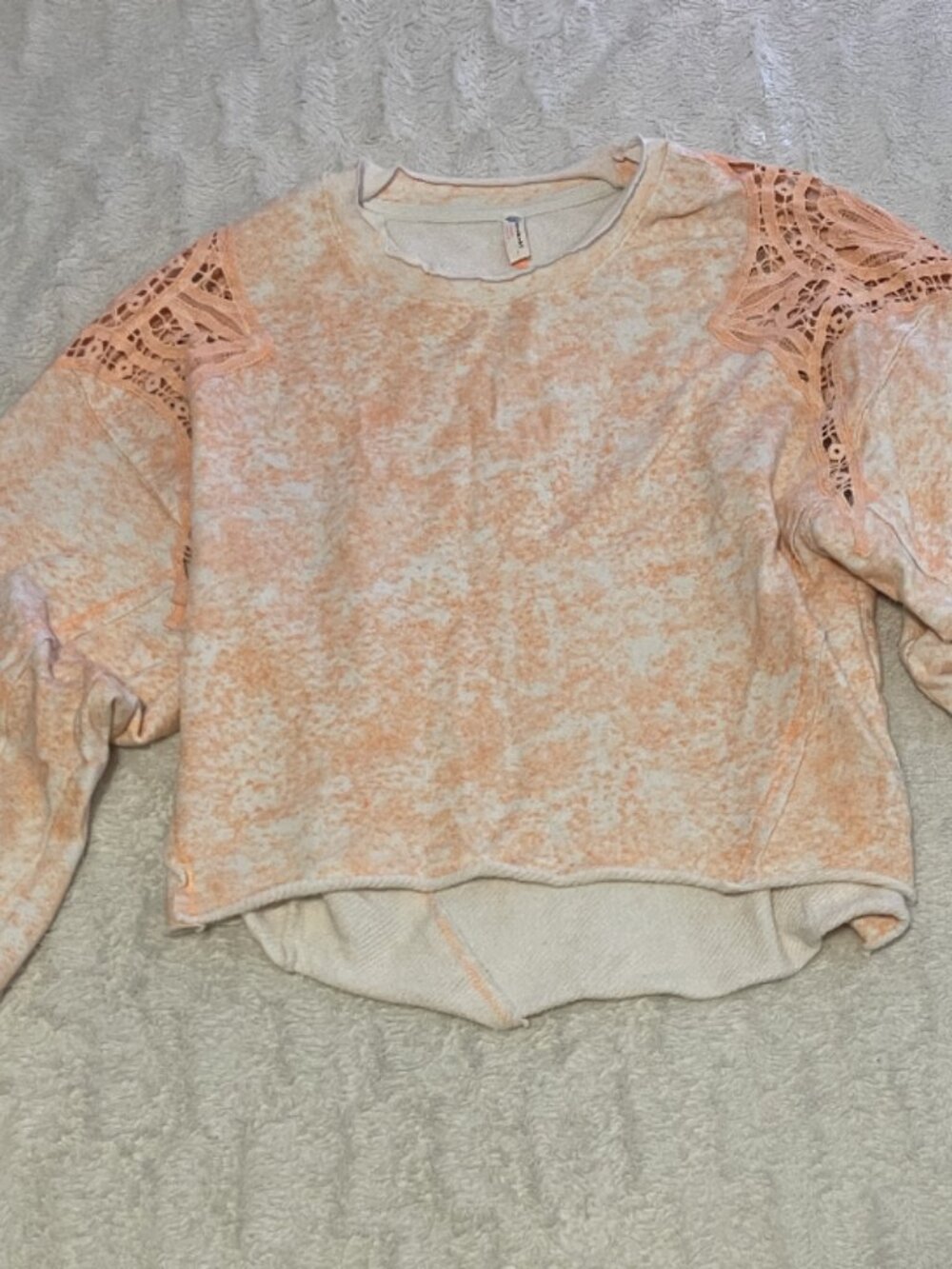 ✨Free People Movement "Sun & Done" Lace Trim Pullover Top - Size S